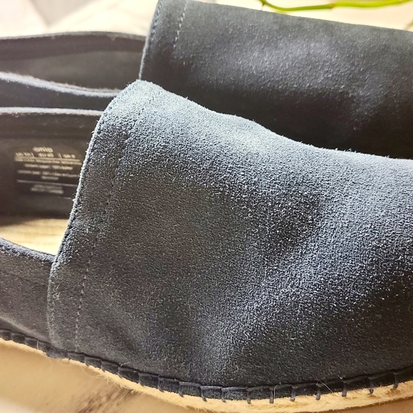 New Onia Zach Men's size 10 Navy blue suede leather espadrille casual shoe NWOB - Picture 2 of 8